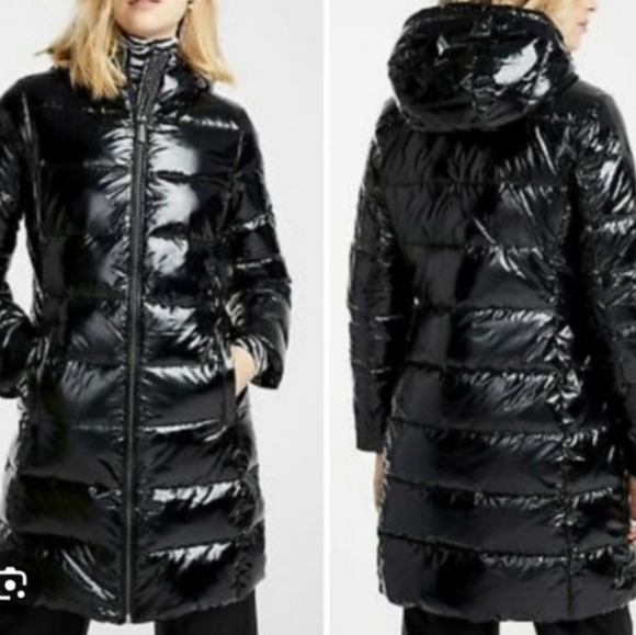 Michael Kors Women's Quilted Hooded Water-Resistant Puffer Coat Shiny Black - Picture 2 of 11